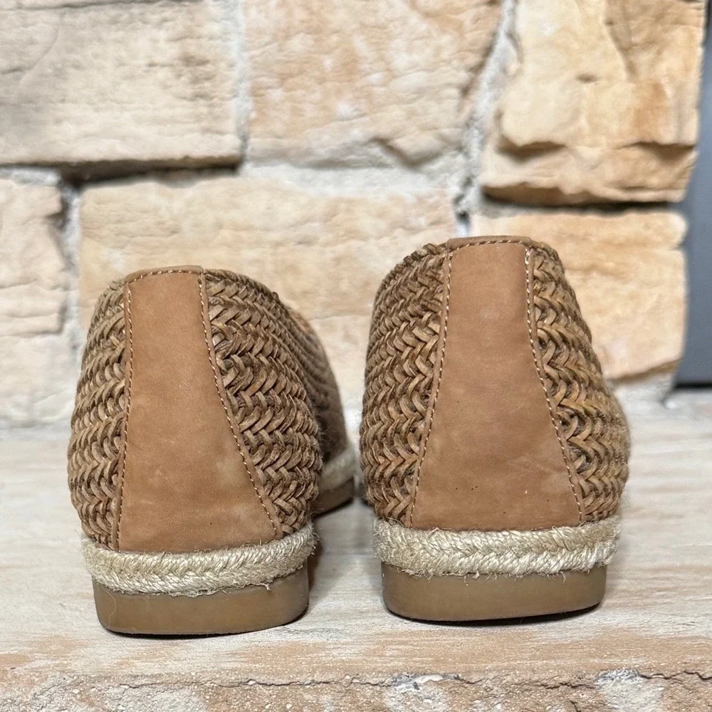 PAUL GREEN Women's Lori Espadrille Flats In‎ Cuoio Woven Travel Vacation Casual